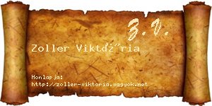 Zoller Viktória névjegykártya